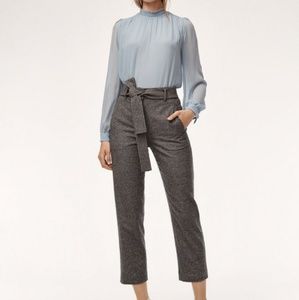 NWT Aritzia Wilfred Jallade wool pants Grey Tweed